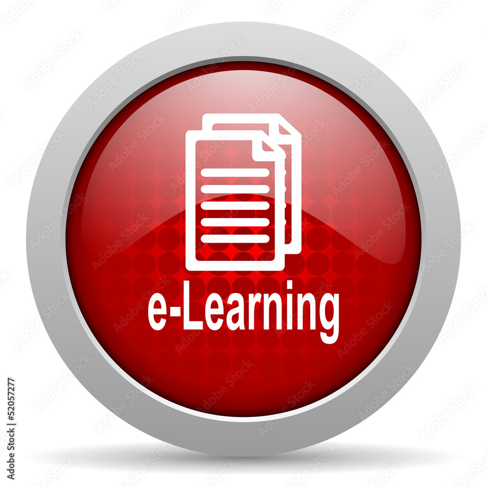 e-learning red circle web glossy icon e-learning red circle web glossy icon