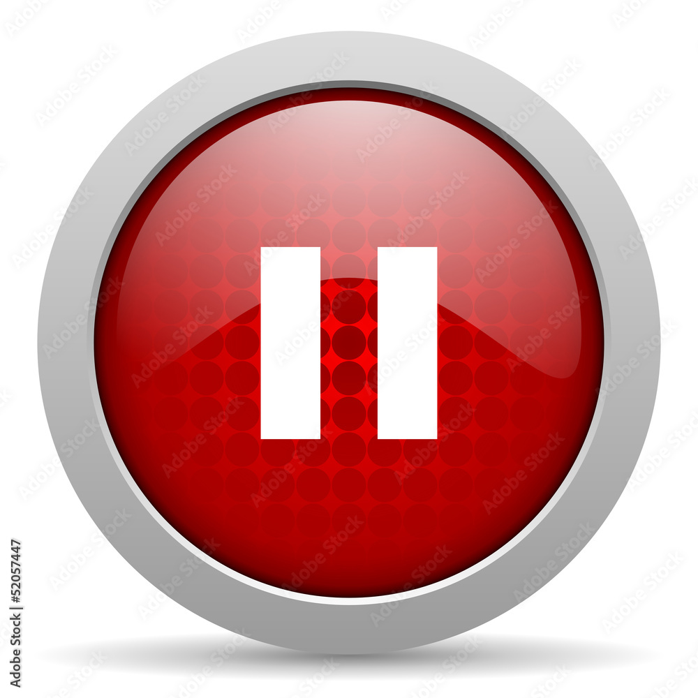 pause red circle web glossy icon pause red circle web glossy icon