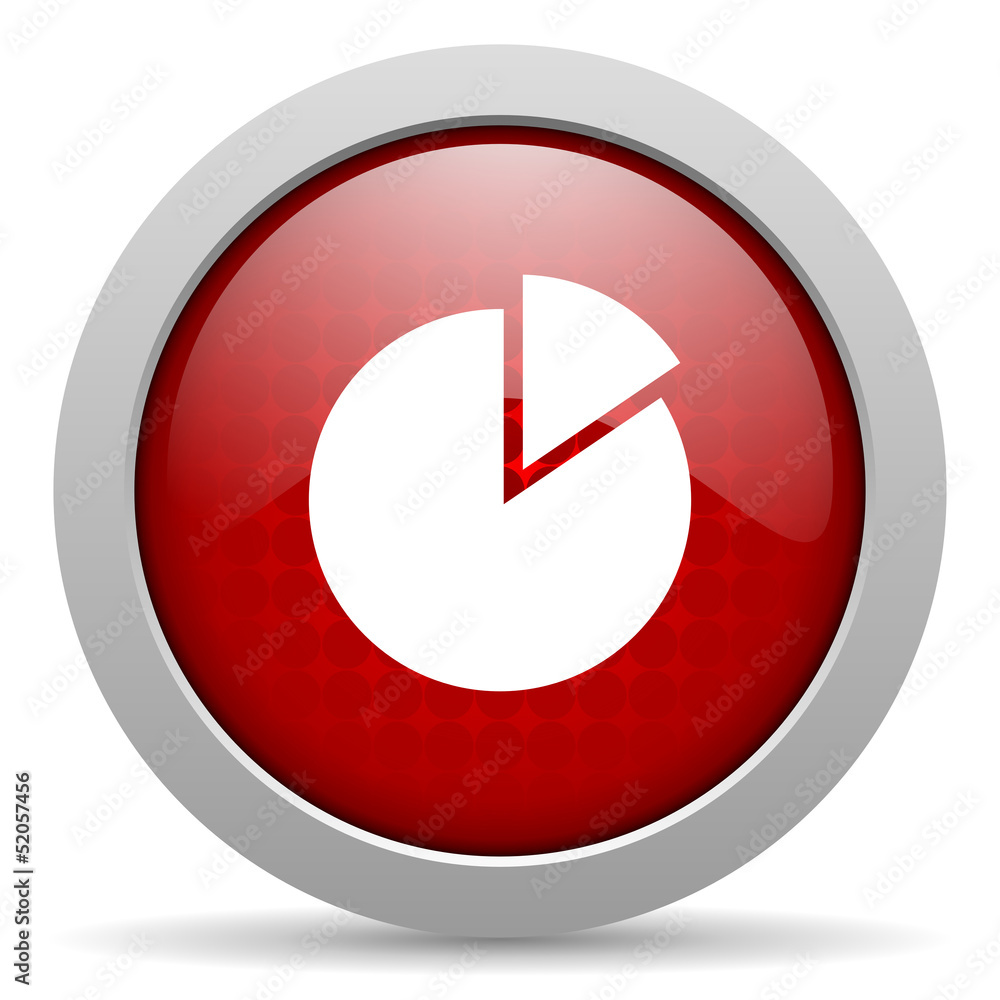 chart red circle web glossy icon chart red circle web glossy icon