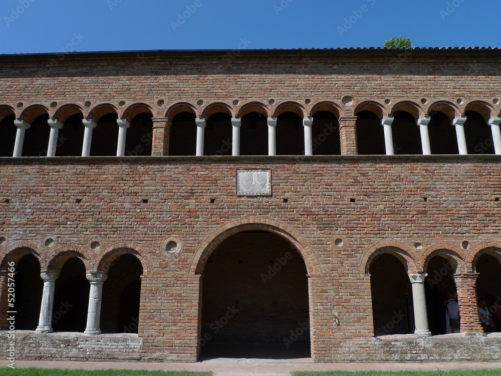 building at pomposa abbey, italy