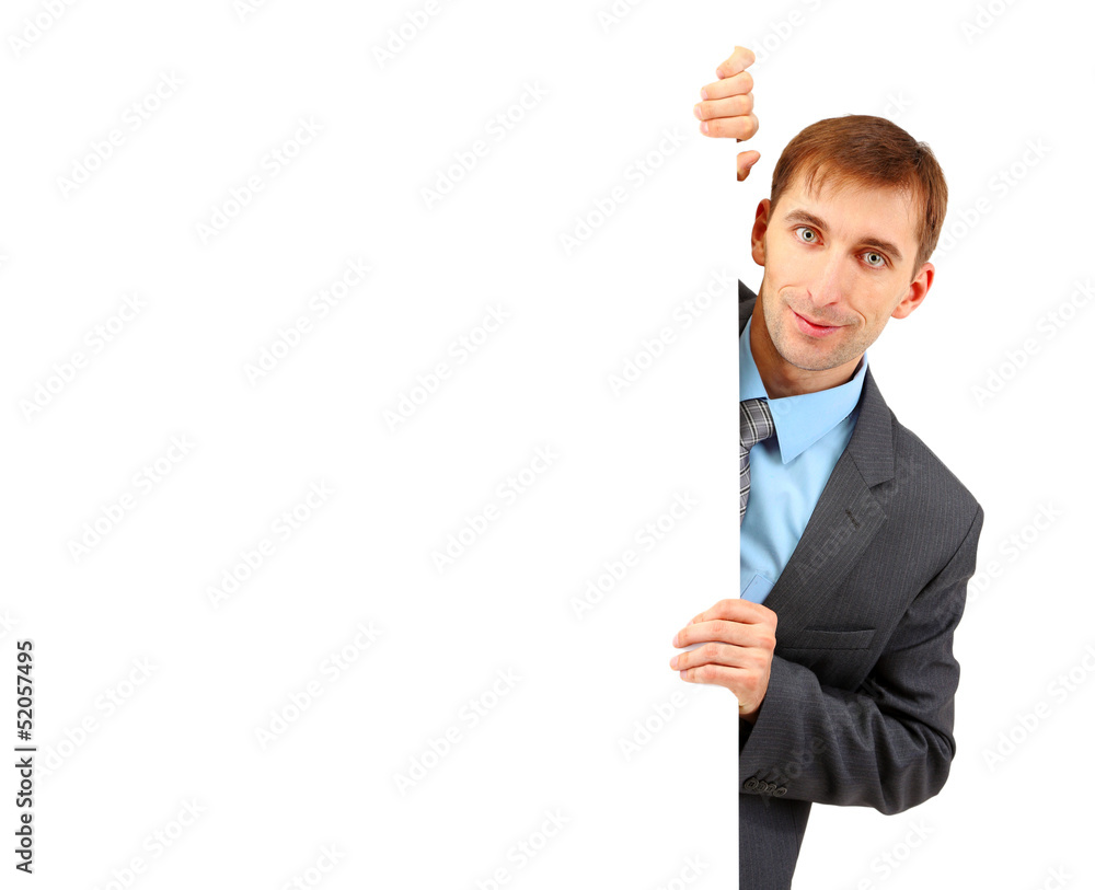 Young businessman isolated on white. Young businessman isolated on white.