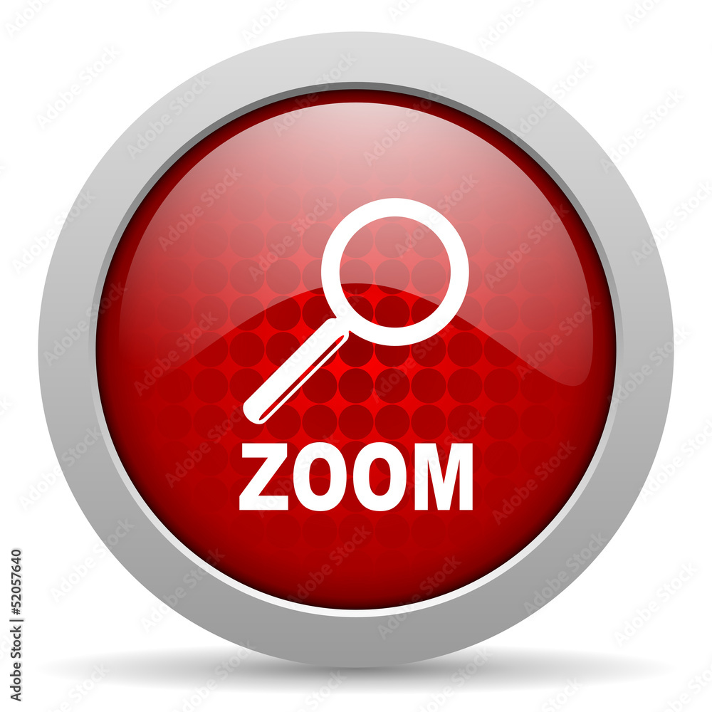 zoom red circle web glossy icon zoom red circle web glossy icon