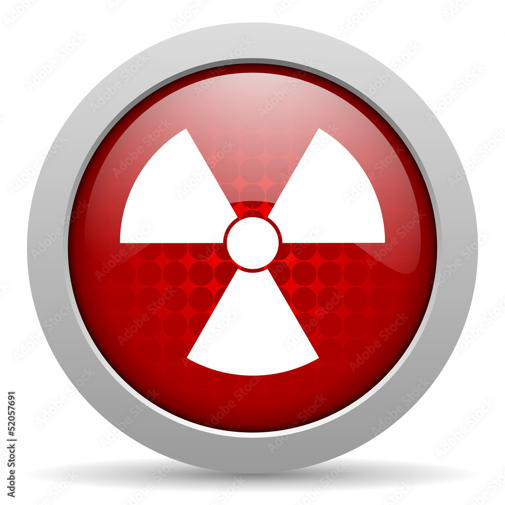 radiation red circle web glossy icon radiation red circle web glossy icon