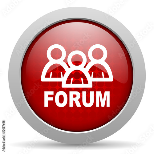 forum red circle web glossy icon