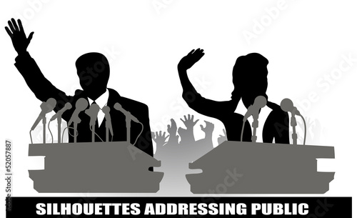 person before a microphone