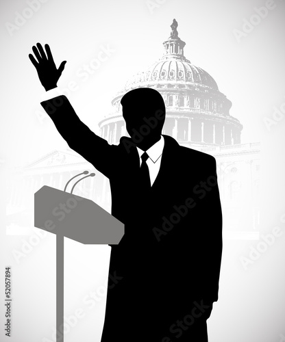 person before a microphone