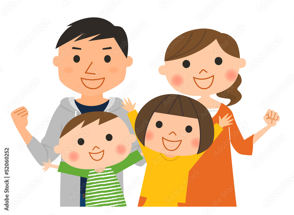 4人家族-応援 4人家族-応援