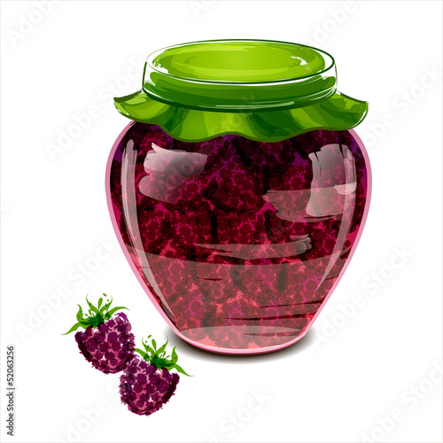 Jar of blackberry jam