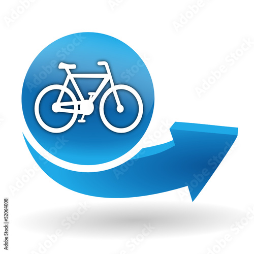 cycles sur bouton web bleu