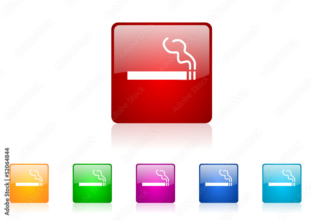smoking vector glossy web icon set smoking vector glossy web icon set