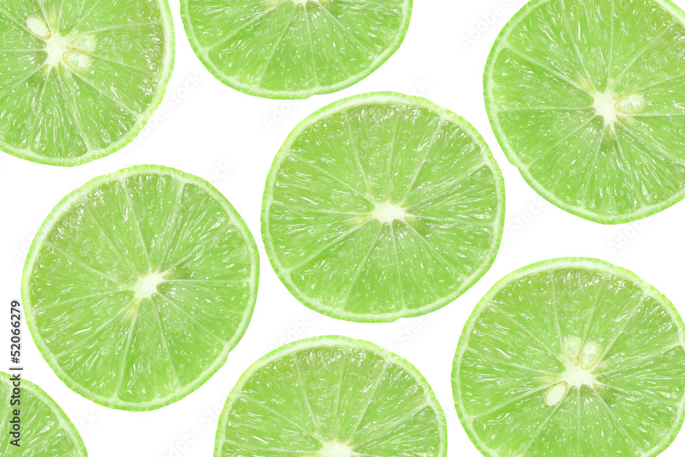 background of slice green lime