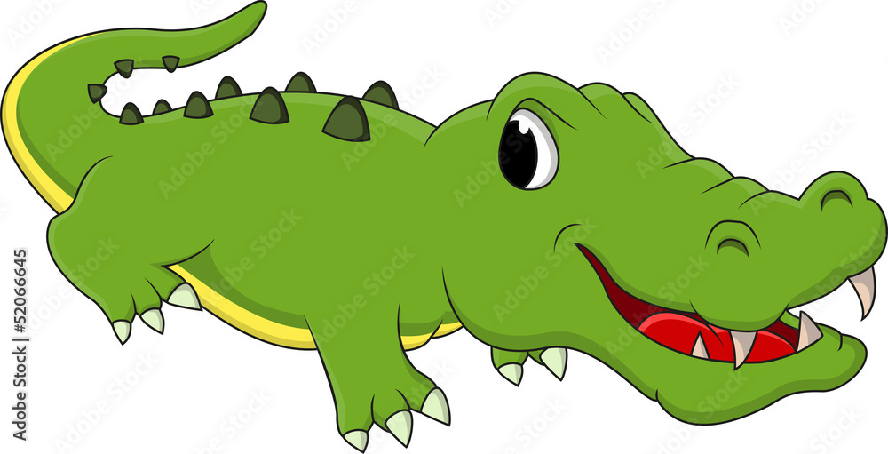 Naklejka premium cute crocodile cartoon