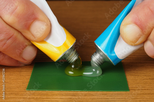 Cuadro en lienzo Tubes With Epoxy Glue