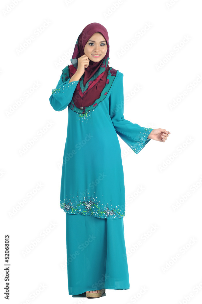 Young Muslim woman in head scarf with modern clothes Young Muslim woman in head scarf with modern clothes