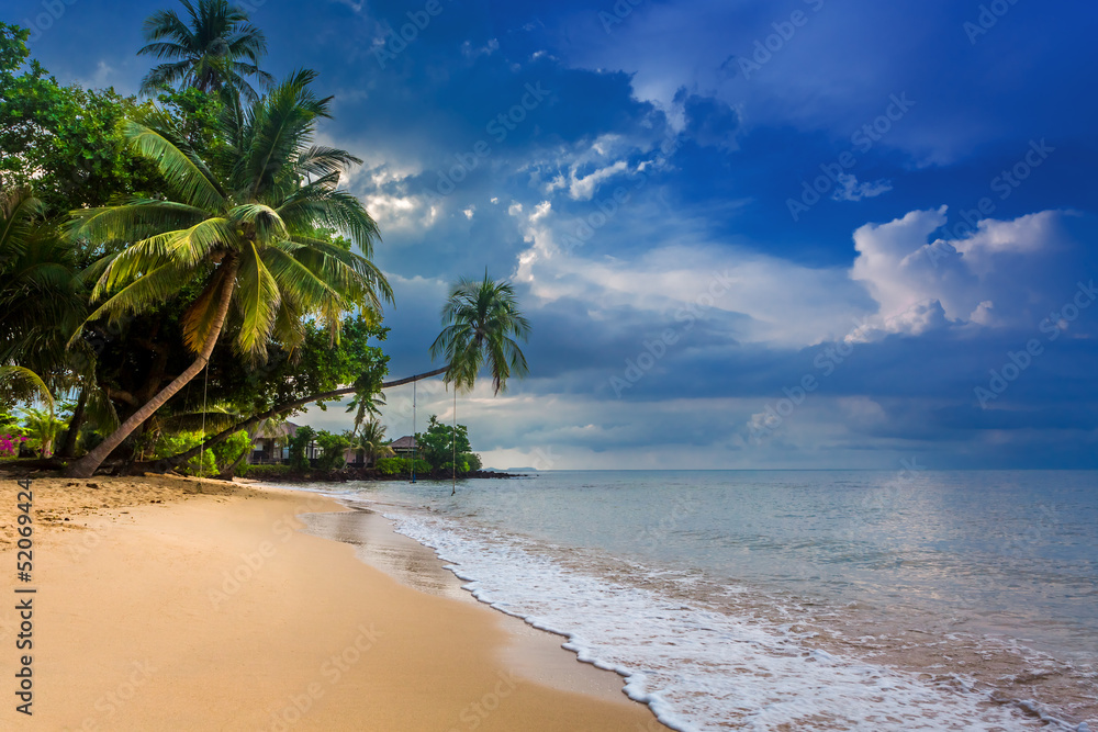 Paradise nature, sea water, summer and hotel house on the tropic Paradise nature, sea water, summer and hotel house on the tropic