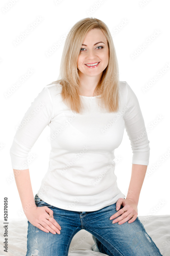 Fototapeta premium sitting woman