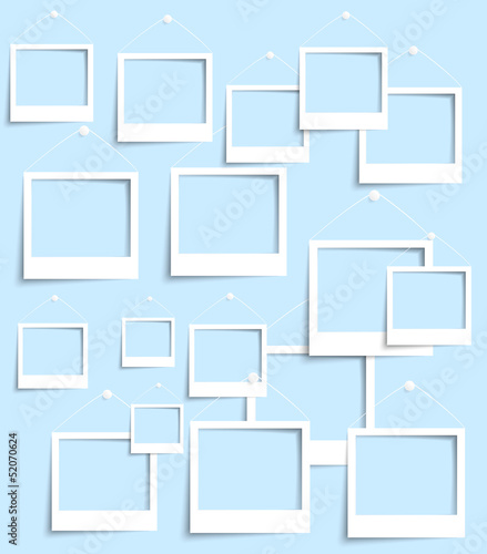 Vector set photo frame banner. Vector illustration.