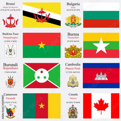 world flags and capitals set 4