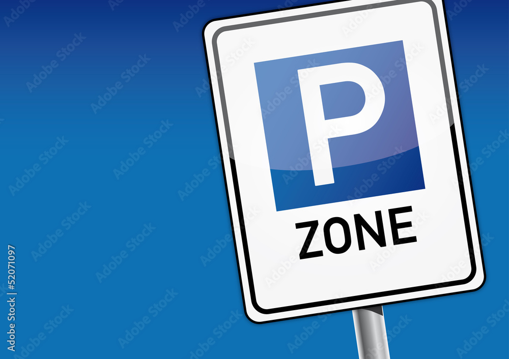 Parken, Auto, Schild, Parkraumbewirtschaftungszone Parken, Auto, Schild, Parkraumbewirtschaftungszone