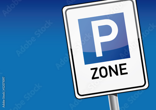 Parken, Auto, Schild, Parkraumbewirtschaftungszone
