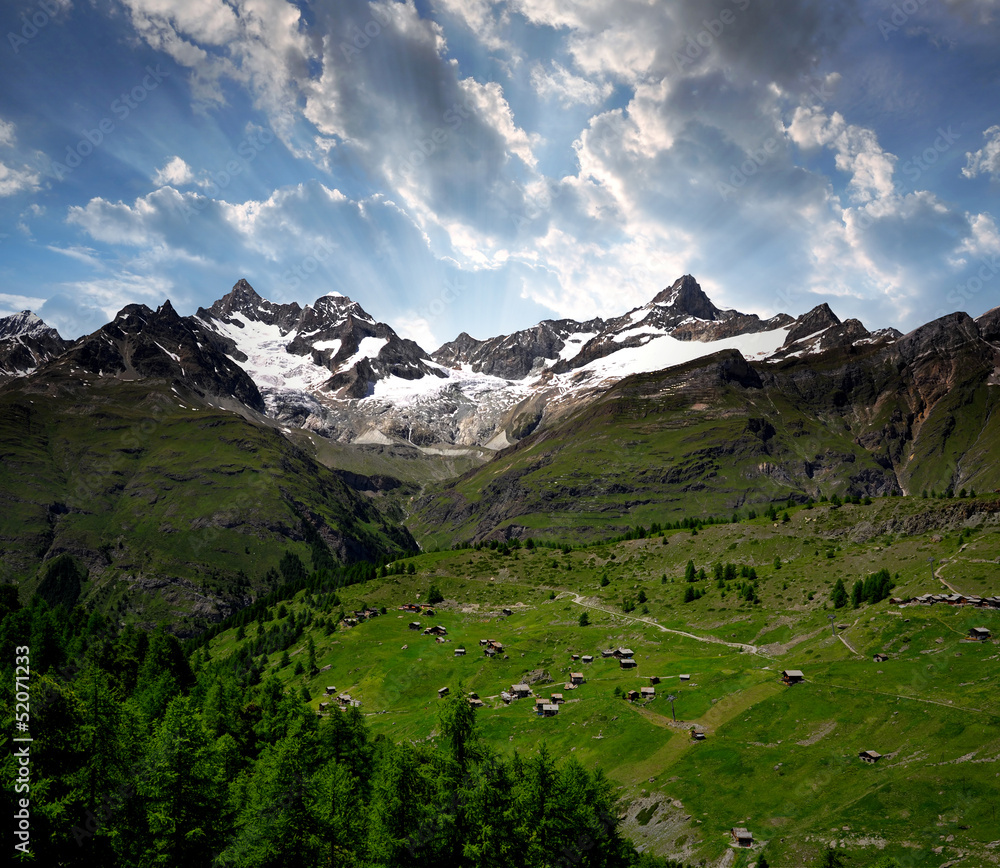 Ober Gabelhorn and Zinalrothorn - Swiss alps