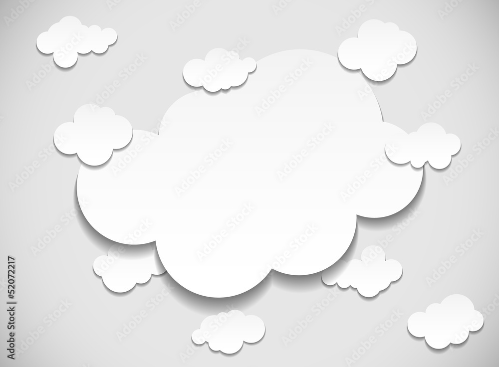 Frame with cut out clouds