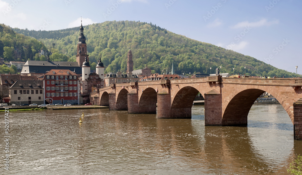 Alte Brücke von Heidelberg am Neckar