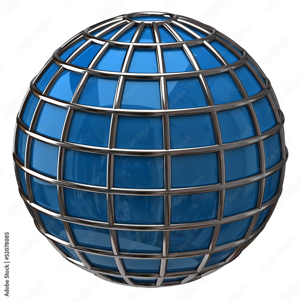 Blue globe isolated on white background Blue globe isolated on white background