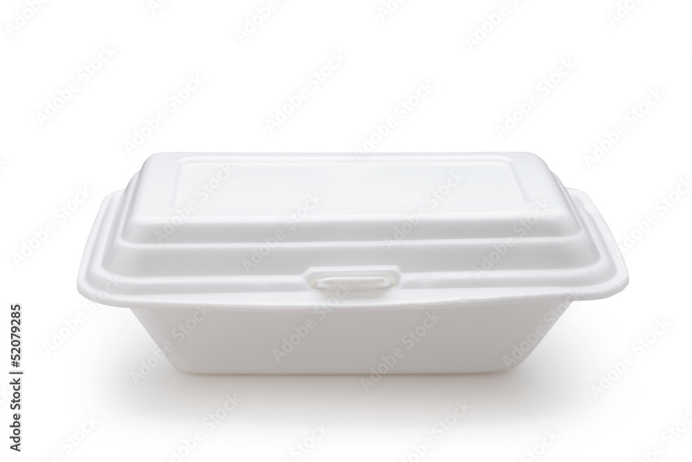 Styrofoam box on white background Styrofoam box on white background
