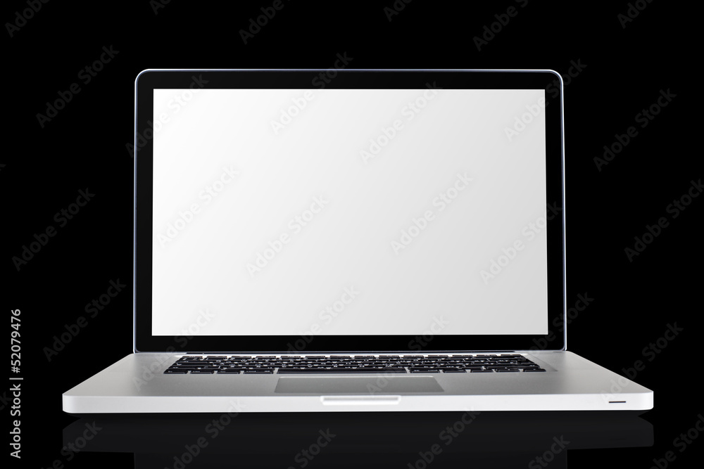 Laptop isolated on black background Laptop isolated on black background