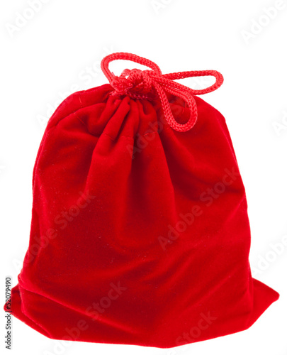 red gift textile bag