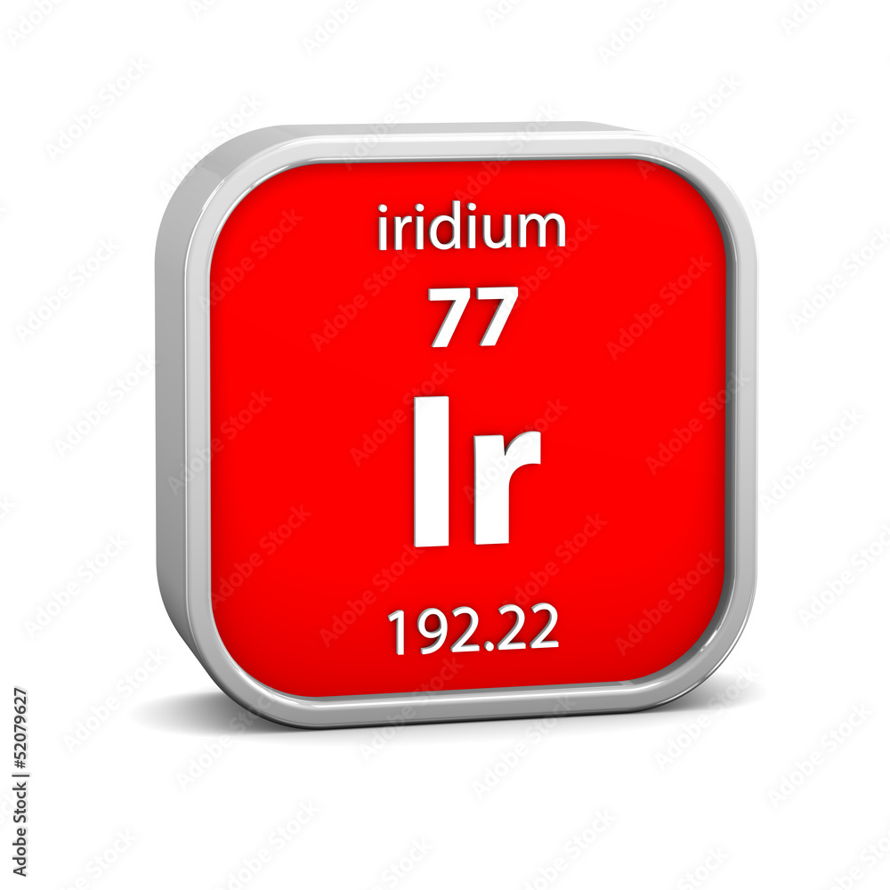 Iridium material sign Iridium material sign