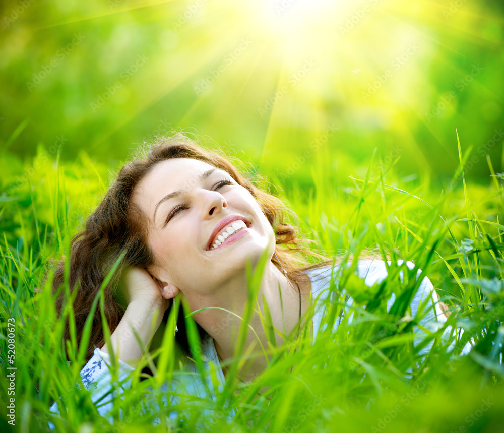 Beautiful Young Woman Outdoors. Enjoy Nature Beautiful Young Woman Outdoors. Enjoy Nature