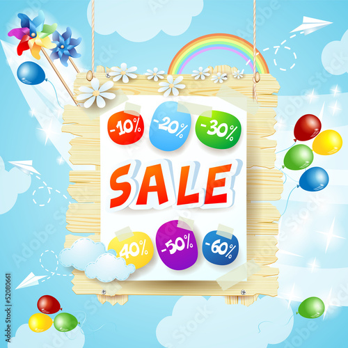 Sale! Spring signboard