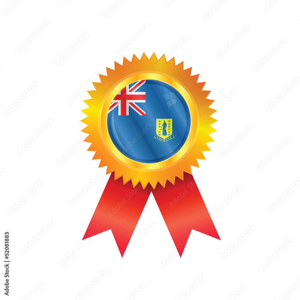 British Virgin Islands medal flag British Virgin Islands medal flag