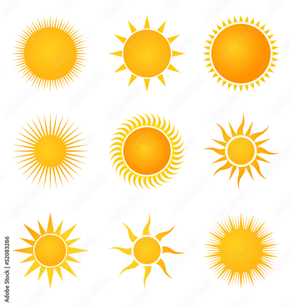 Sun set icons Sun set icons