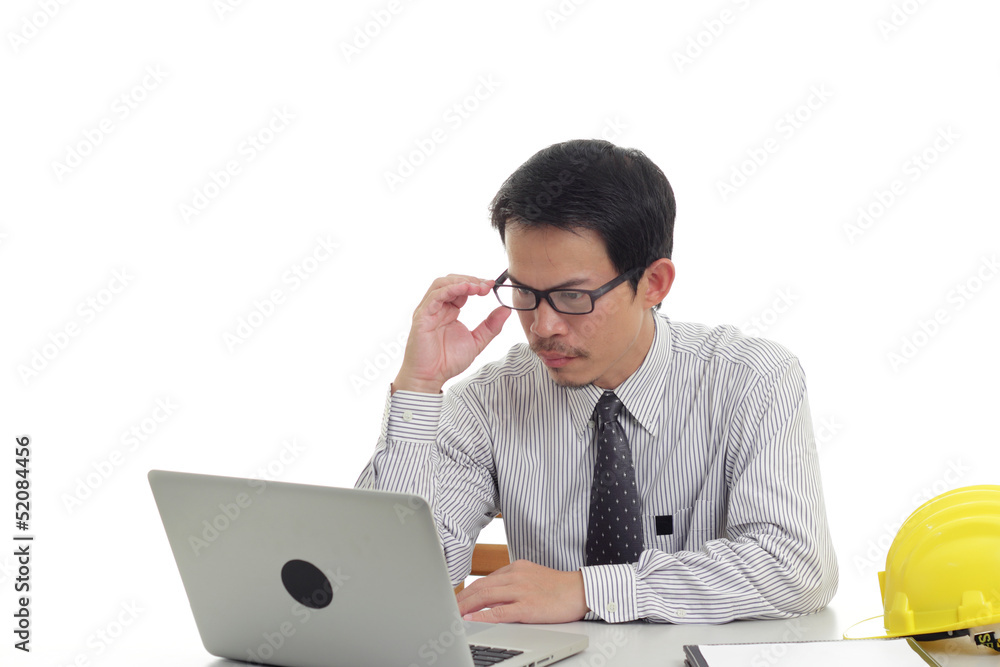 Businessman working with laptop Businessman working with laptop