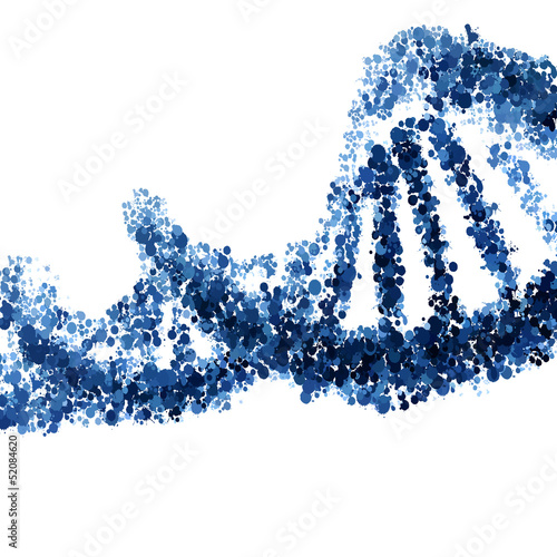 DNA helix vector isolated on white background