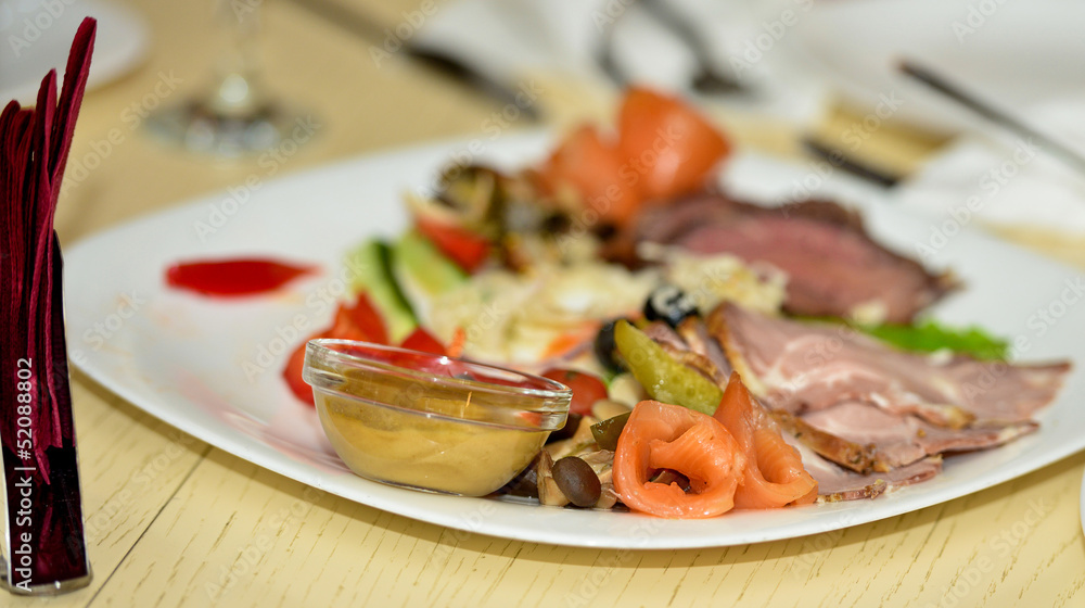 Meat plate. Meat plate.