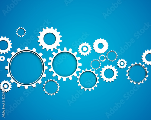 Vector Illustration of Abstract Cog Wheels
