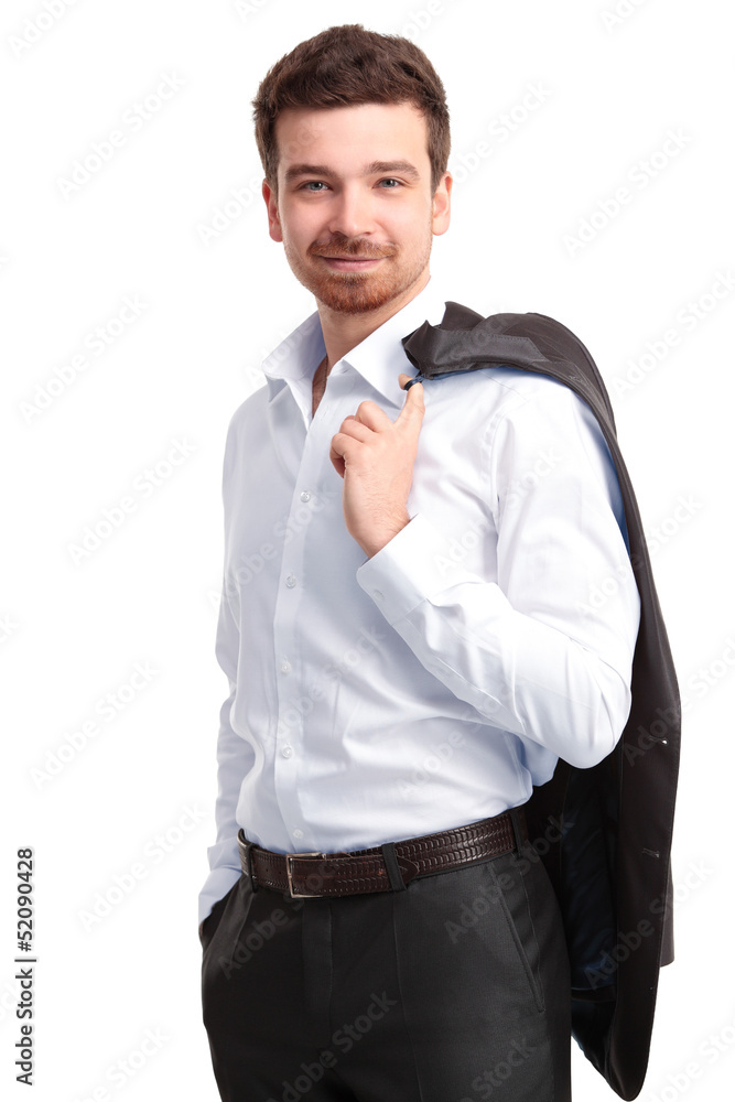 Portrait of a business man isolated on white background Portrait of a business man isolated on white background