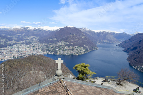 View over Lugano Lake