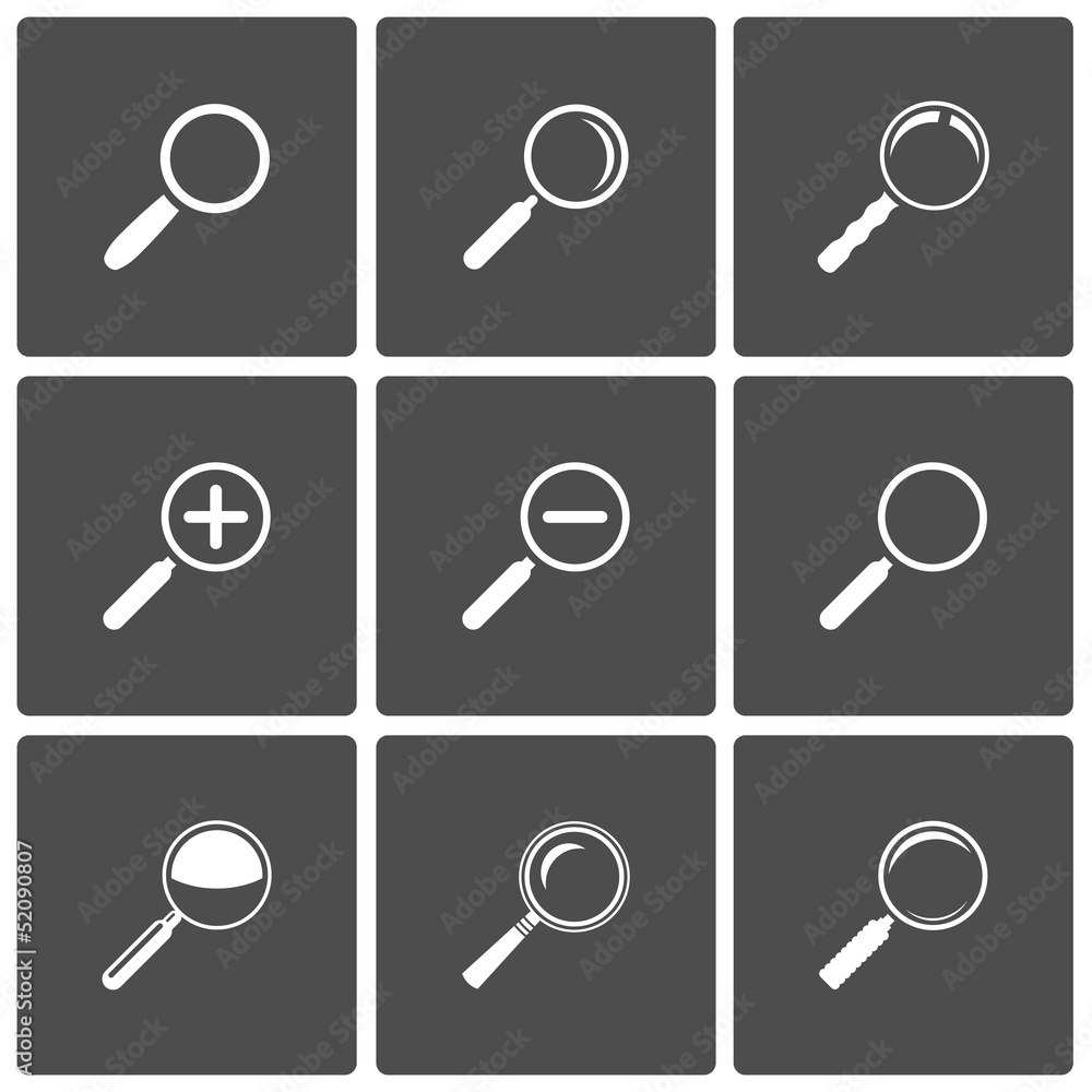 Magnifier and Zoom Icons Magnifier and Zoom Icons