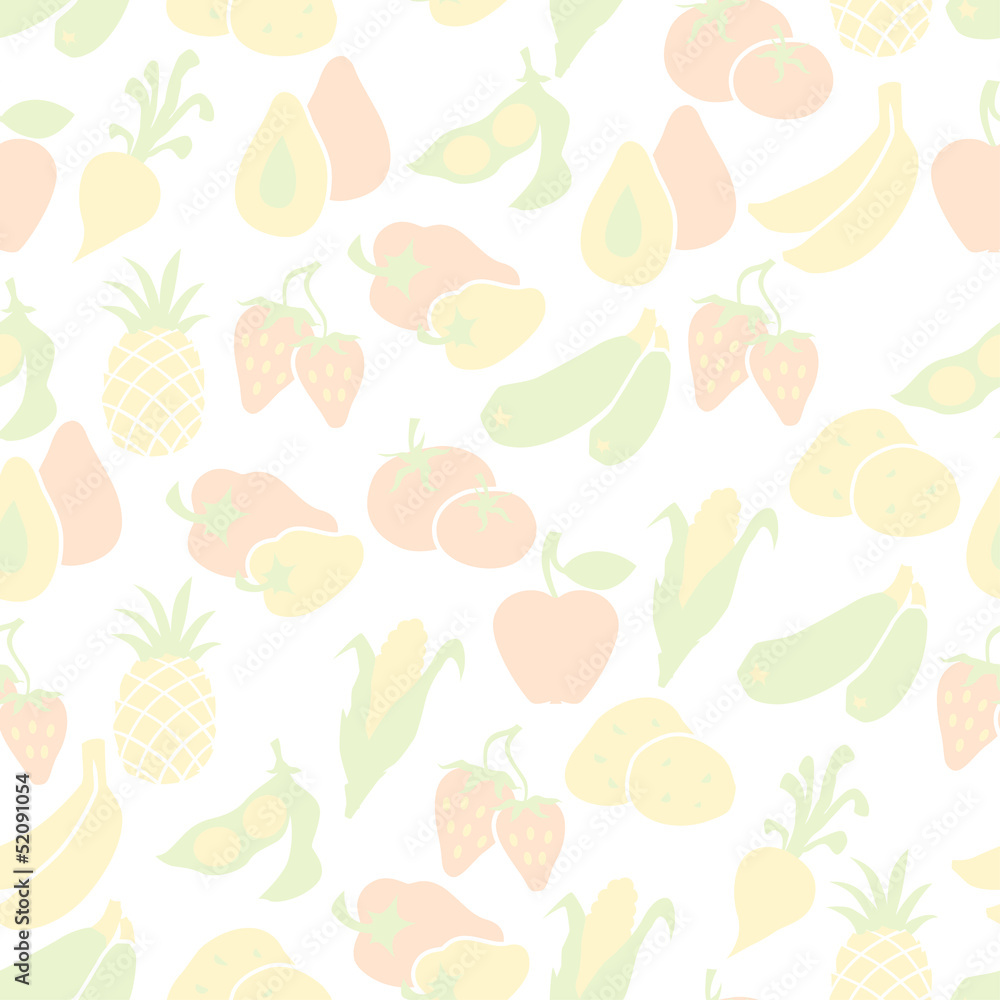 Fruits and vegetables seamless pattern. Fruits and vegetables seamless pattern.
