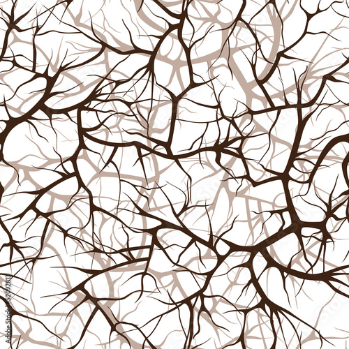 seamless pattern, interlacing of branches