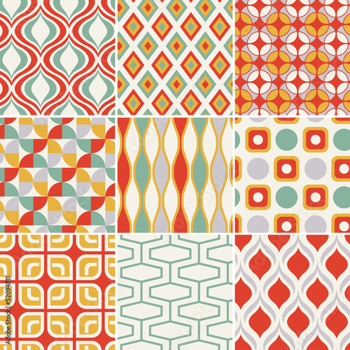 retro seamless abstract geometric pattern