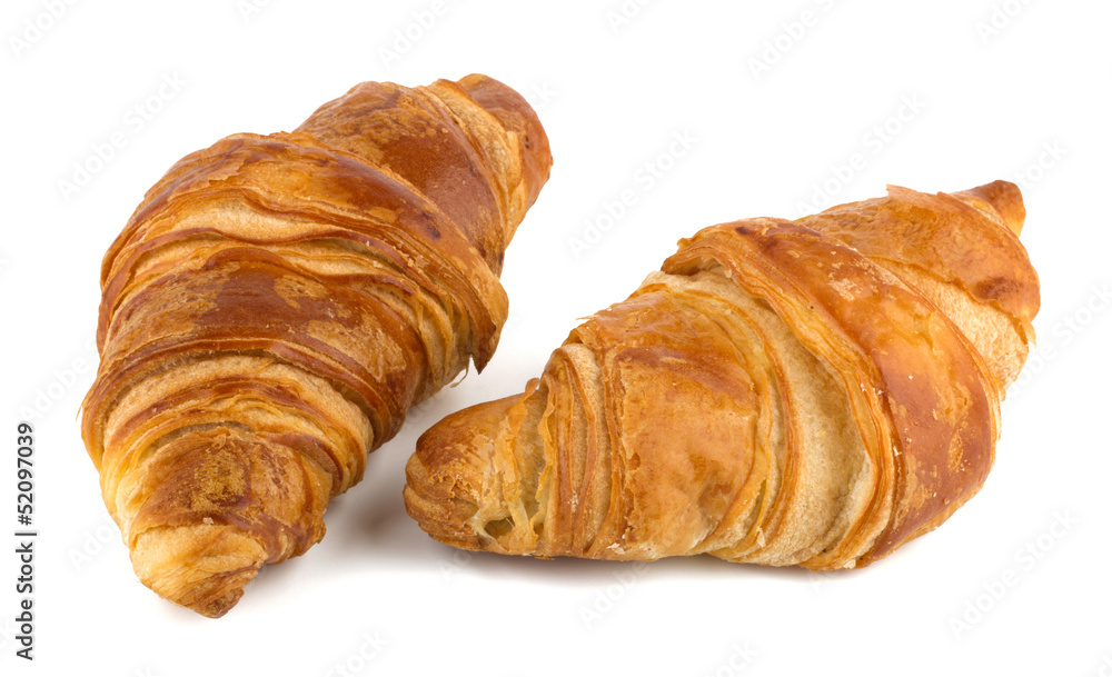 Croissant isolated on the white background Croissant isolated on the white background