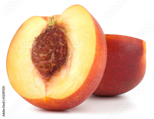 Obraz na plátně Nectarine fruit isolated on white background
