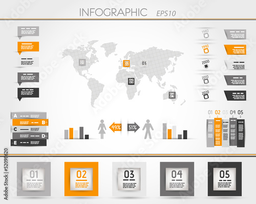 orange world square infographic