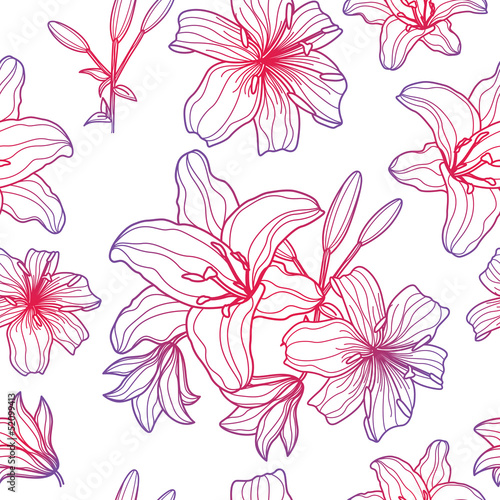 Gradient flowers background